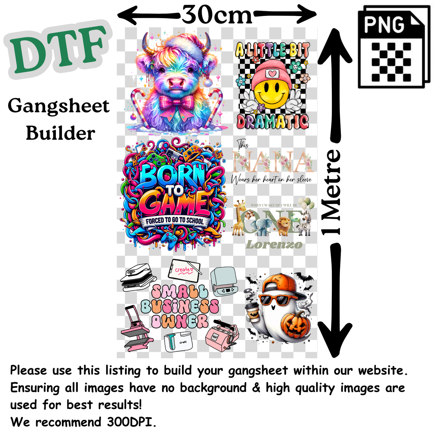 DTF - 1 Metre Gangsheet Builder