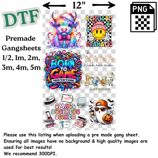 DTF - Pre Made Gangsheet