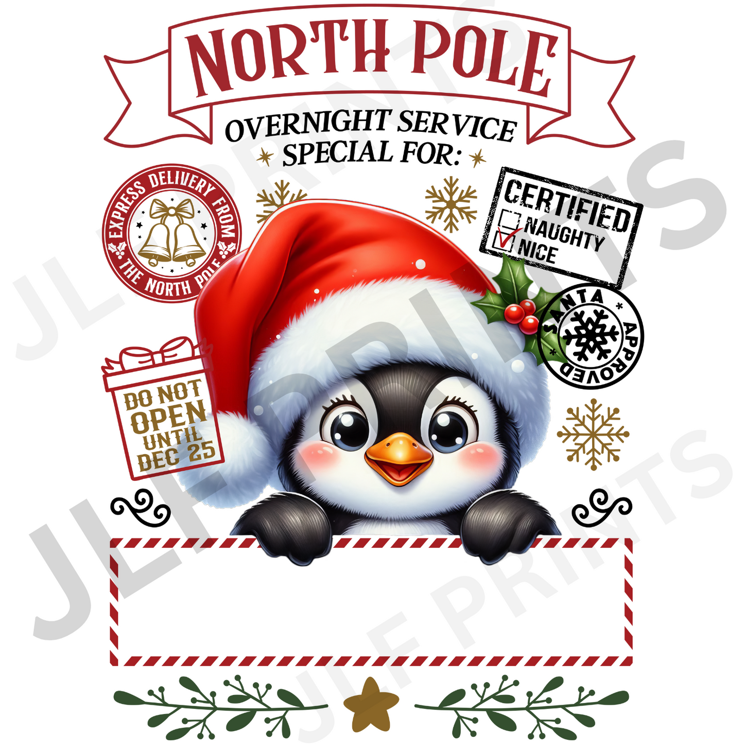 North pole Penguin - Santa Sack