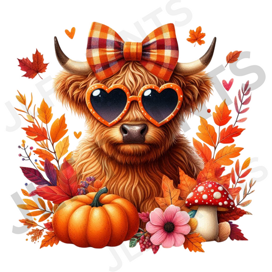 Pumpkin highland cow