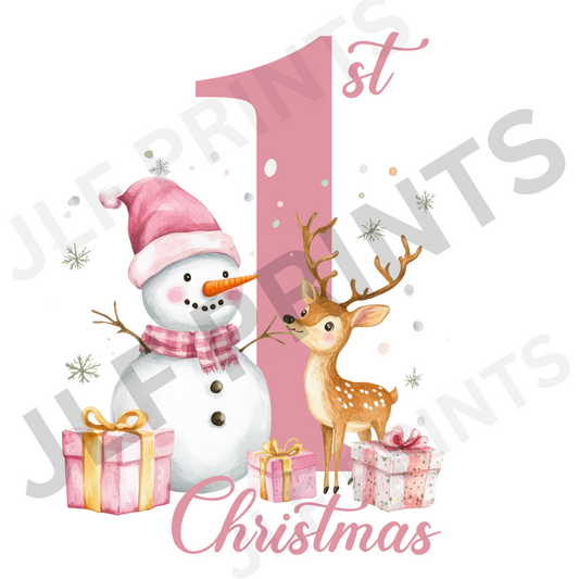 1st Christmas - Pink