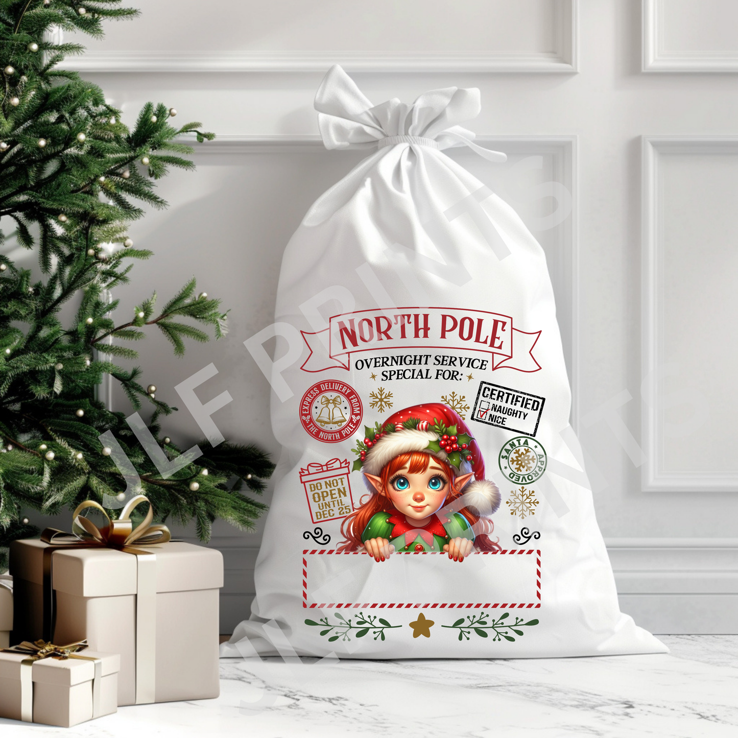 Elf Girl - Santa Sack