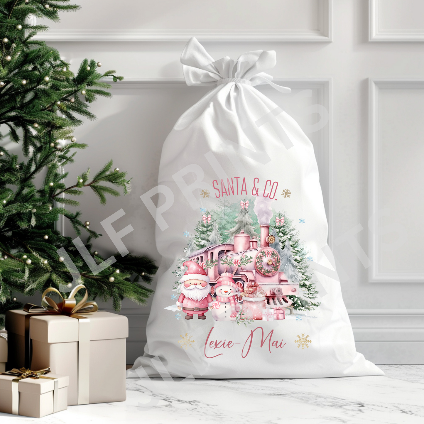 Pink Train - Santa Sack