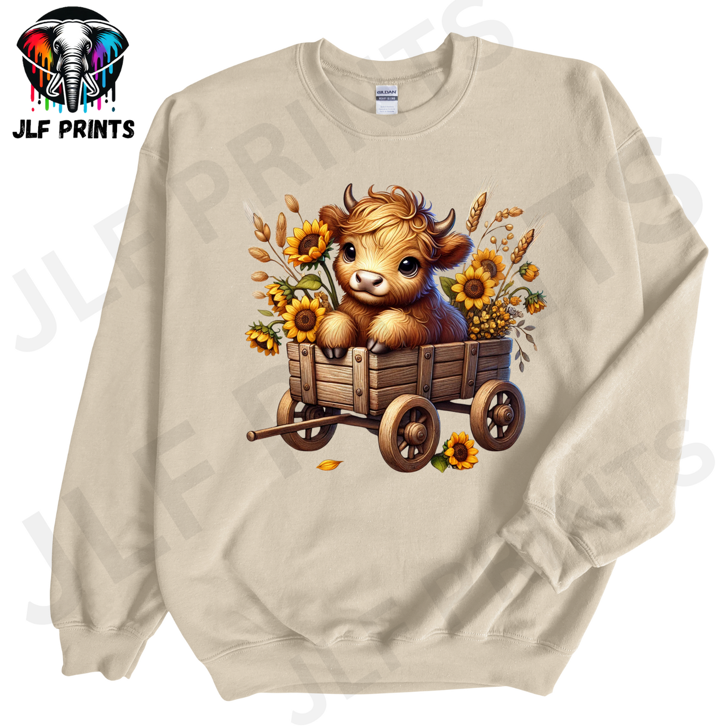 Sunflower Highland cow