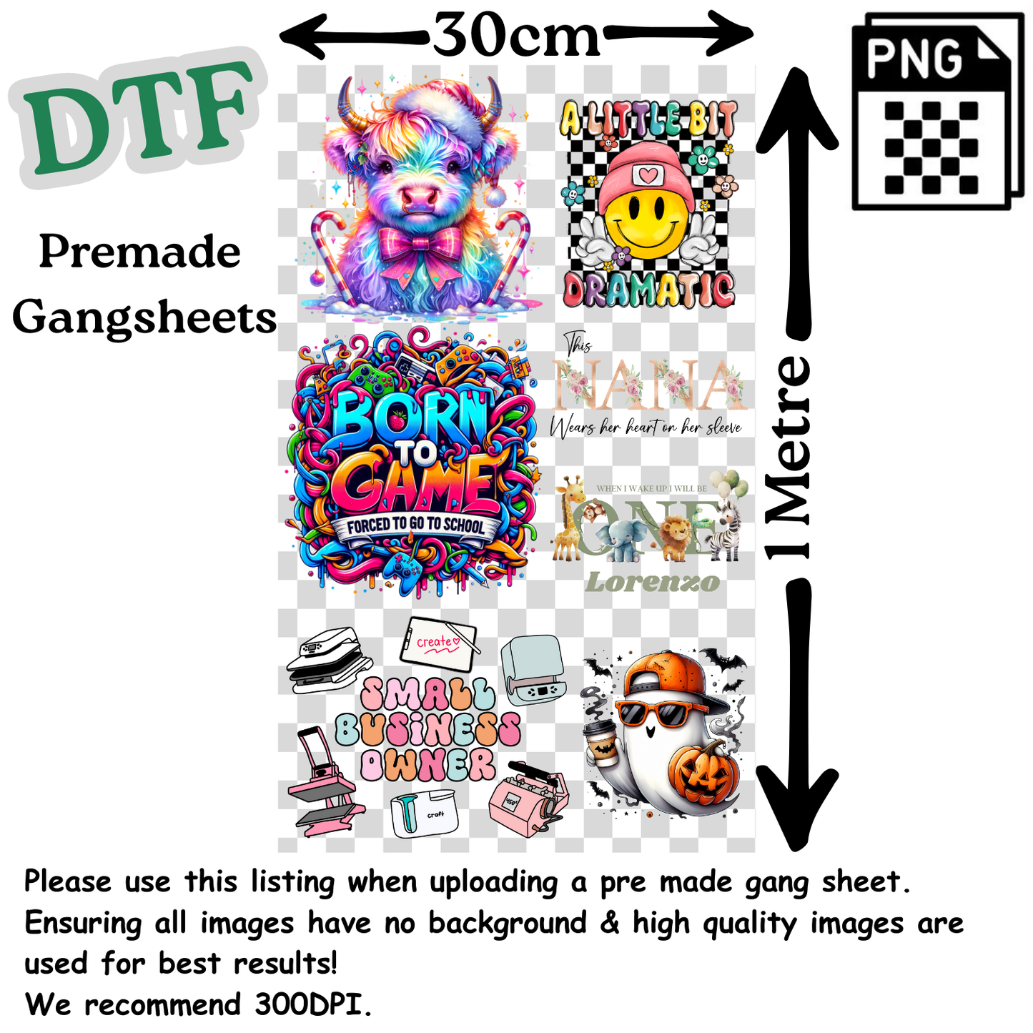 DTF - 1 Metre Gangsheet