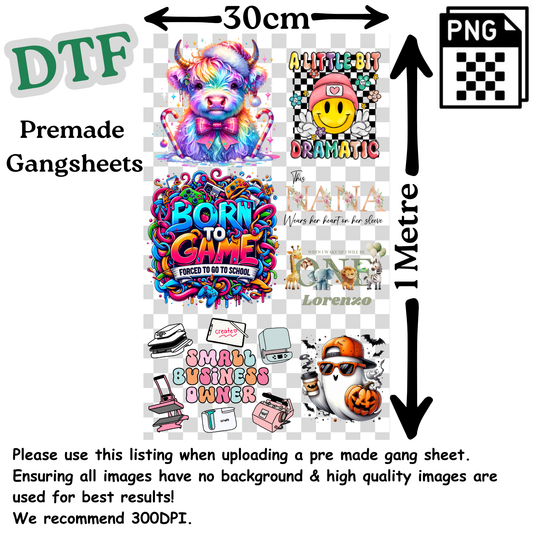 DTF - 1 Metre Gangsheet