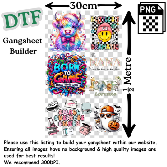 DTF - ½ Metre Gangsheet Builder